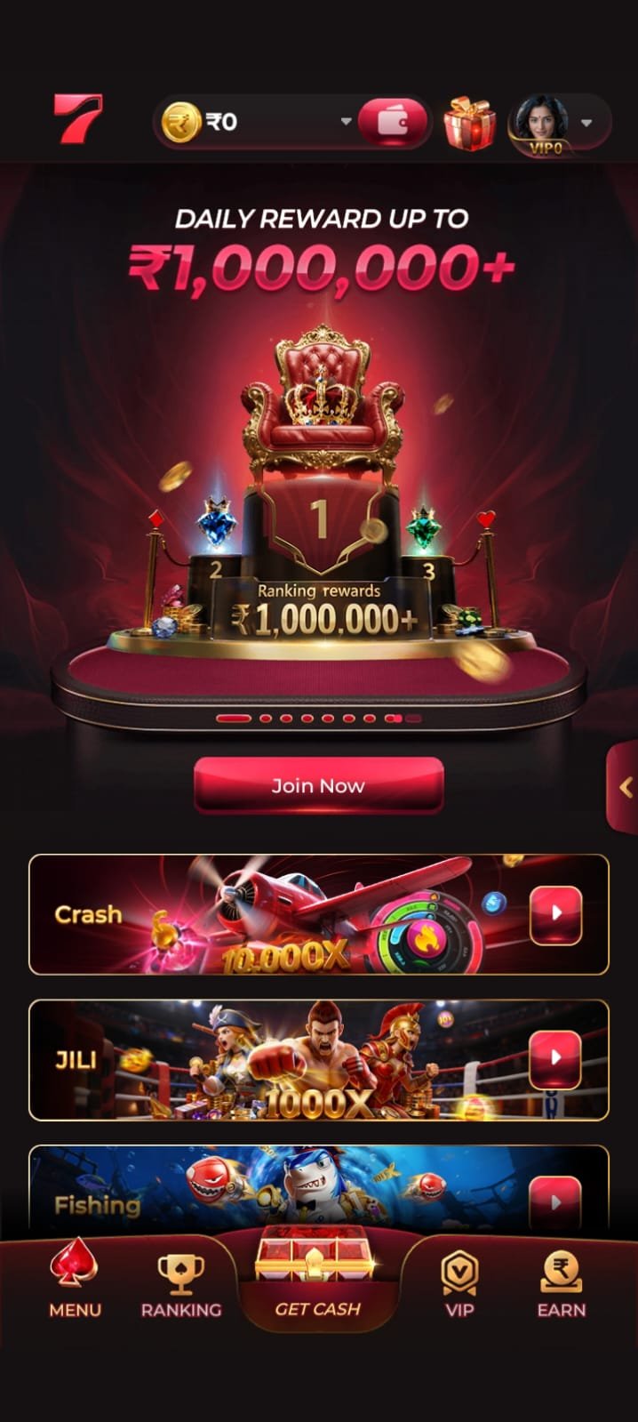 Dhan7 Game colorful gaming interface